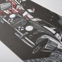 50JGAP438MXA - Jaguar Heritage Art Print  - Black and Red