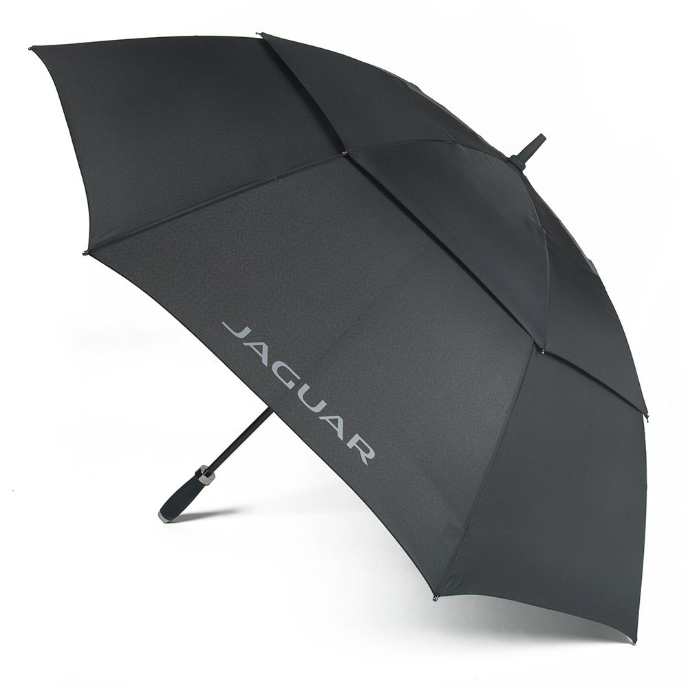 Black Golf Umbrella With Jaguar Wordmark - Image 1 of 6