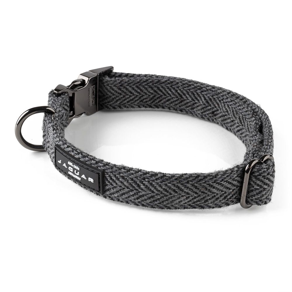 Woven collar featuring a Herringbone pattern, chrome hardware and a silicone Jaguar badge - Image 2 of 6