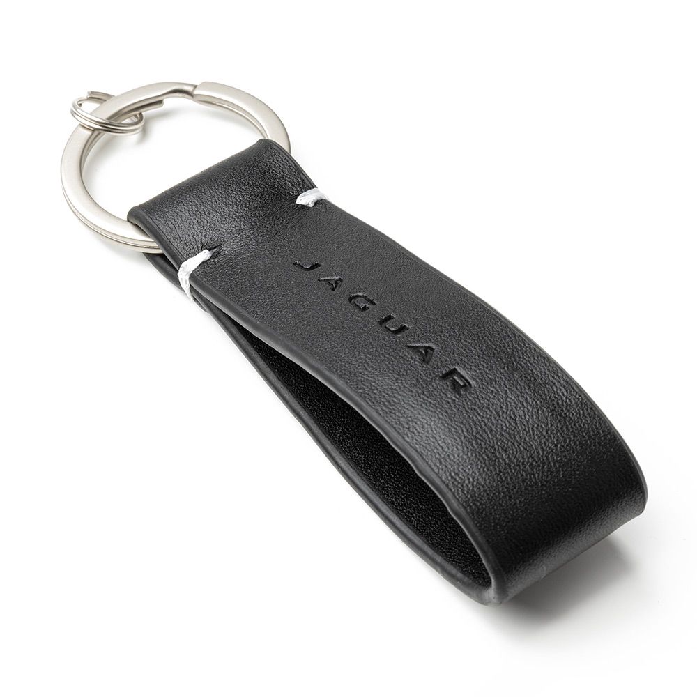 Leather Loop Keyring - Black